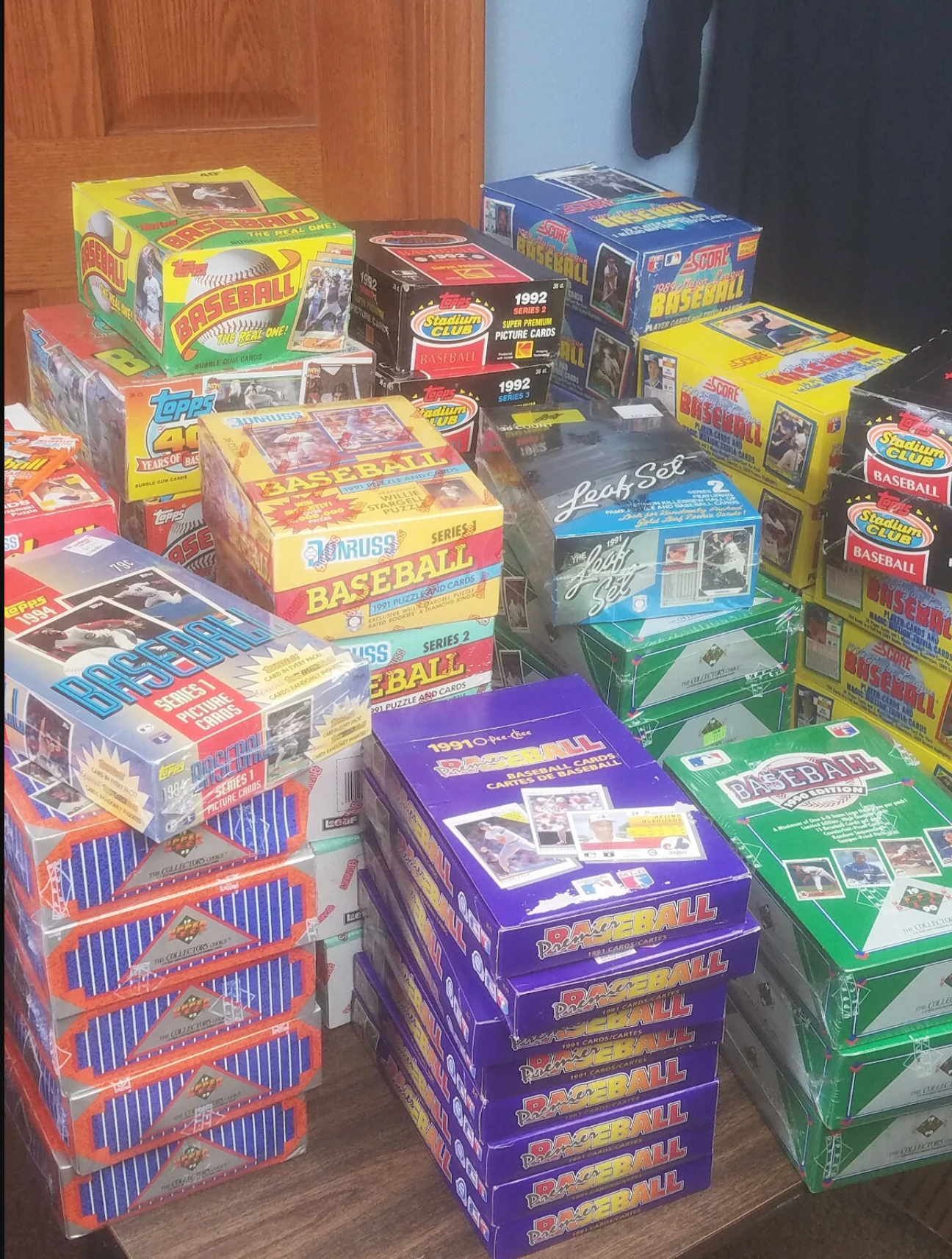 Old Baseball Cards Unopened Packs from Wax Box - Vintage 100 Card Lot Plus BONUS